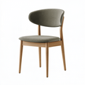 Chaise de salle à manger 54 x 55 x 78 cm en bois et tissu vert olive - style contemporain