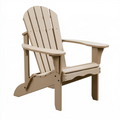 Fauteuil de jardin Adirondack 83 x 78 x 97 cm en plastique beige avec accoudoirs