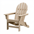 Fauteuil de jardin Adirondack 83 x 79 x 98 cm en polyéthylène beige à dossier haut