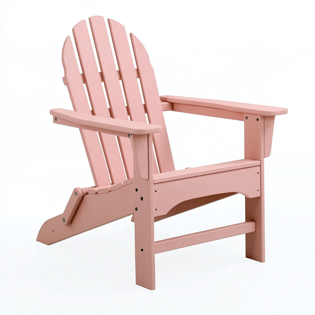 Fauteuil de jardin Adirondack pliant 78 x 80 x 95 cm en bois rose style classique