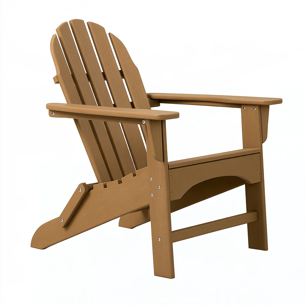 Fauteuil de jardin 98 x 80 x 93 cm en bois marron style Adirondack inclinable